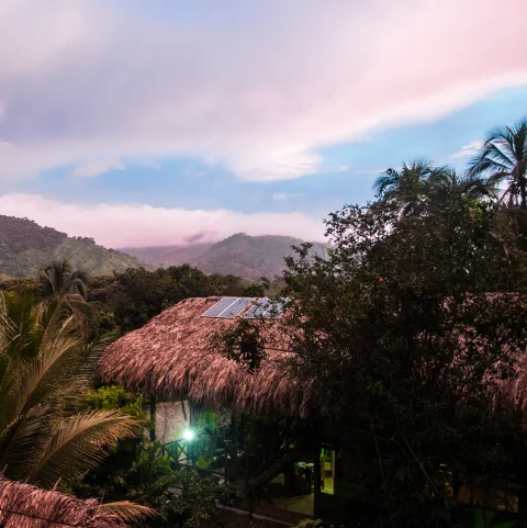 Pagode dans la nuit